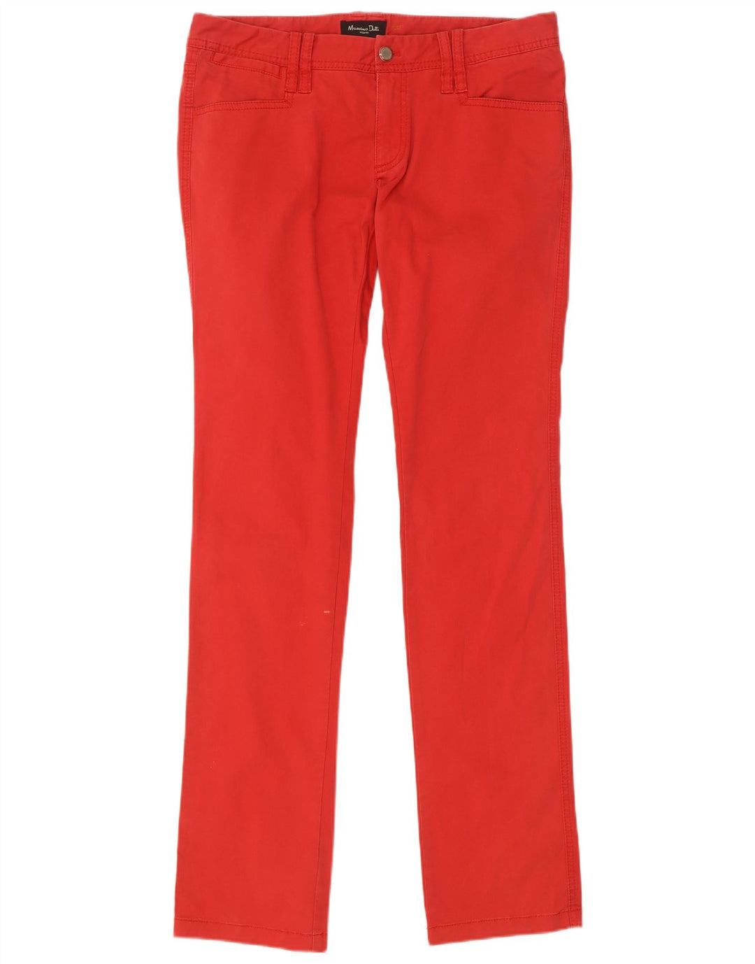 Calça casual slim feminina Massimo Dutti EU 40 médio W30 L34 vermelho