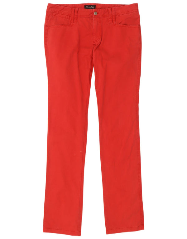 Calça casual slim feminina Massimo Dutti EU 40 médio W30 L34 vermelho