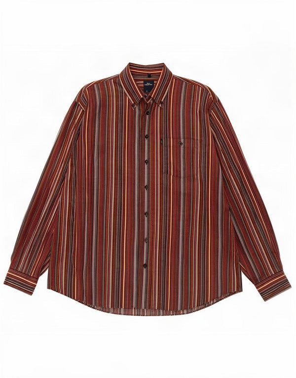 Camisa masculina Engbers tamanho 45/46 2XL algodão listrado multicolorido
