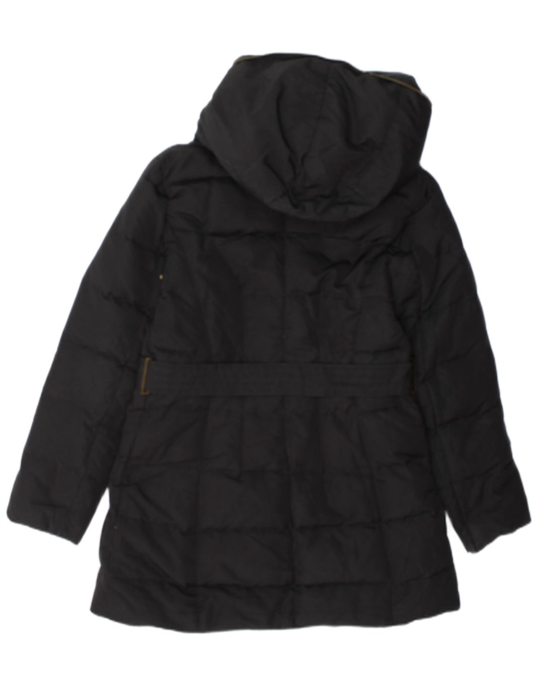 Casaco acolchoado com capuz feminino Zara Reino Unido 14 grande preto