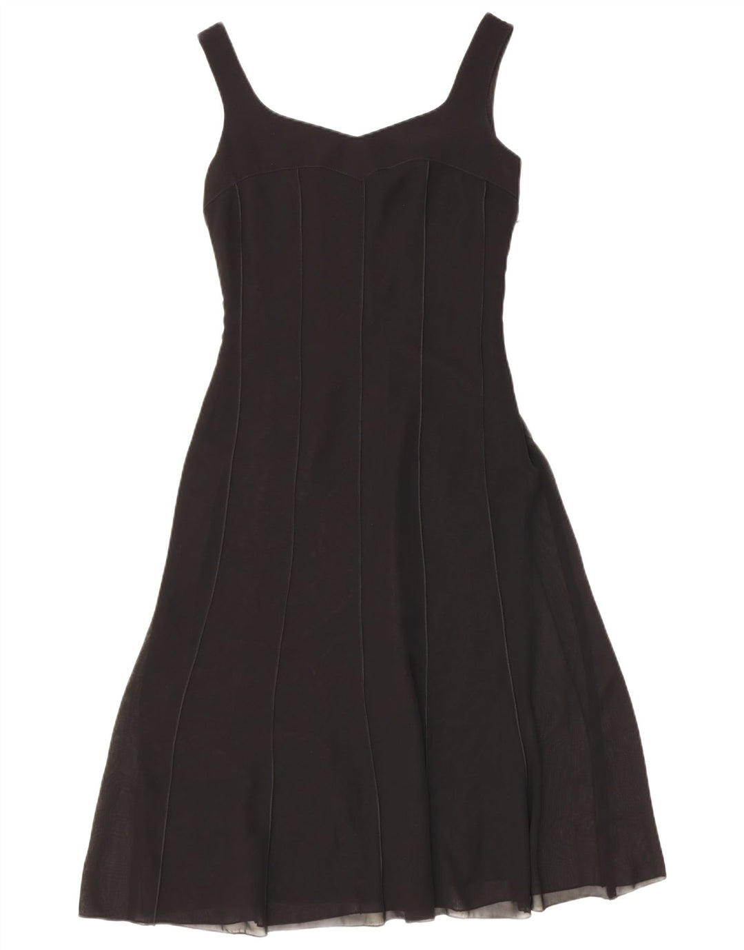 Vestido feminino Dream sem mangas para noite em linha A Reino Unido 8 pequeno poliéster preto