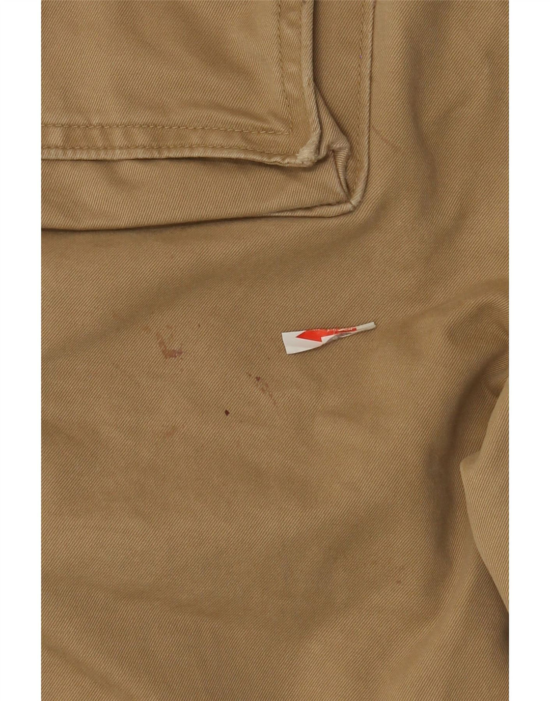 Replay Mens Graphic Cargo Shorts W31 Algodão Bege Médio