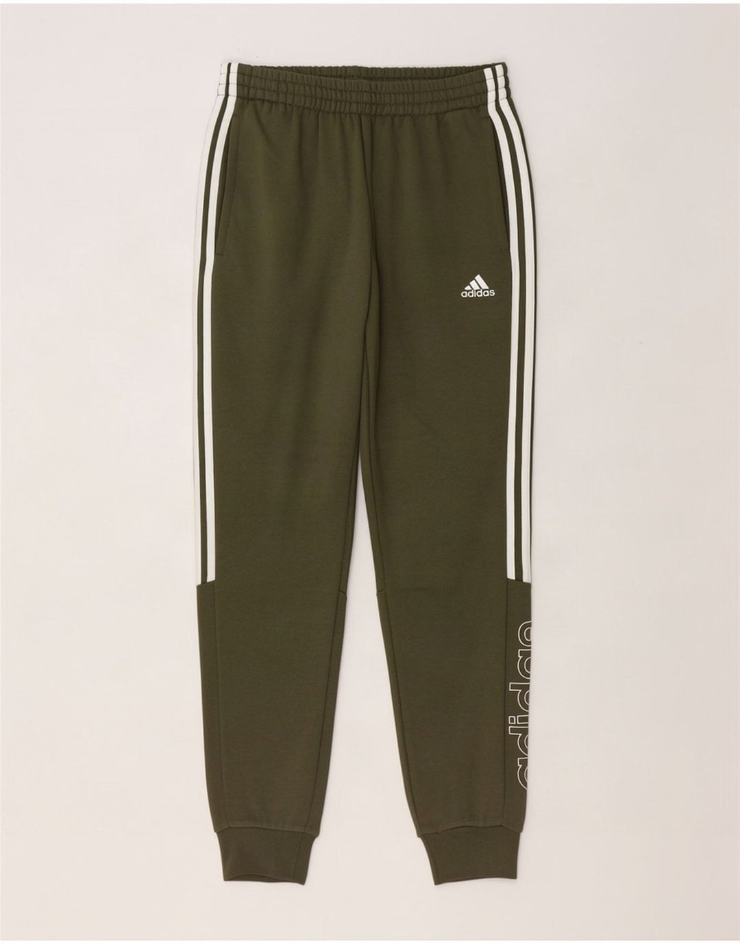Adidas Mens Graphic Tracksuit Calças Joggers Médio Algodão Cáqui