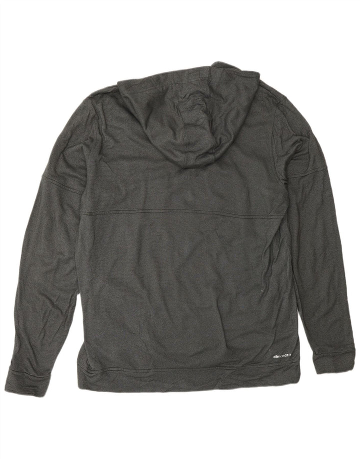 ADIDAS Mens Climawarm Hoodie Jumper XL Cinza Poliéster Manchado
