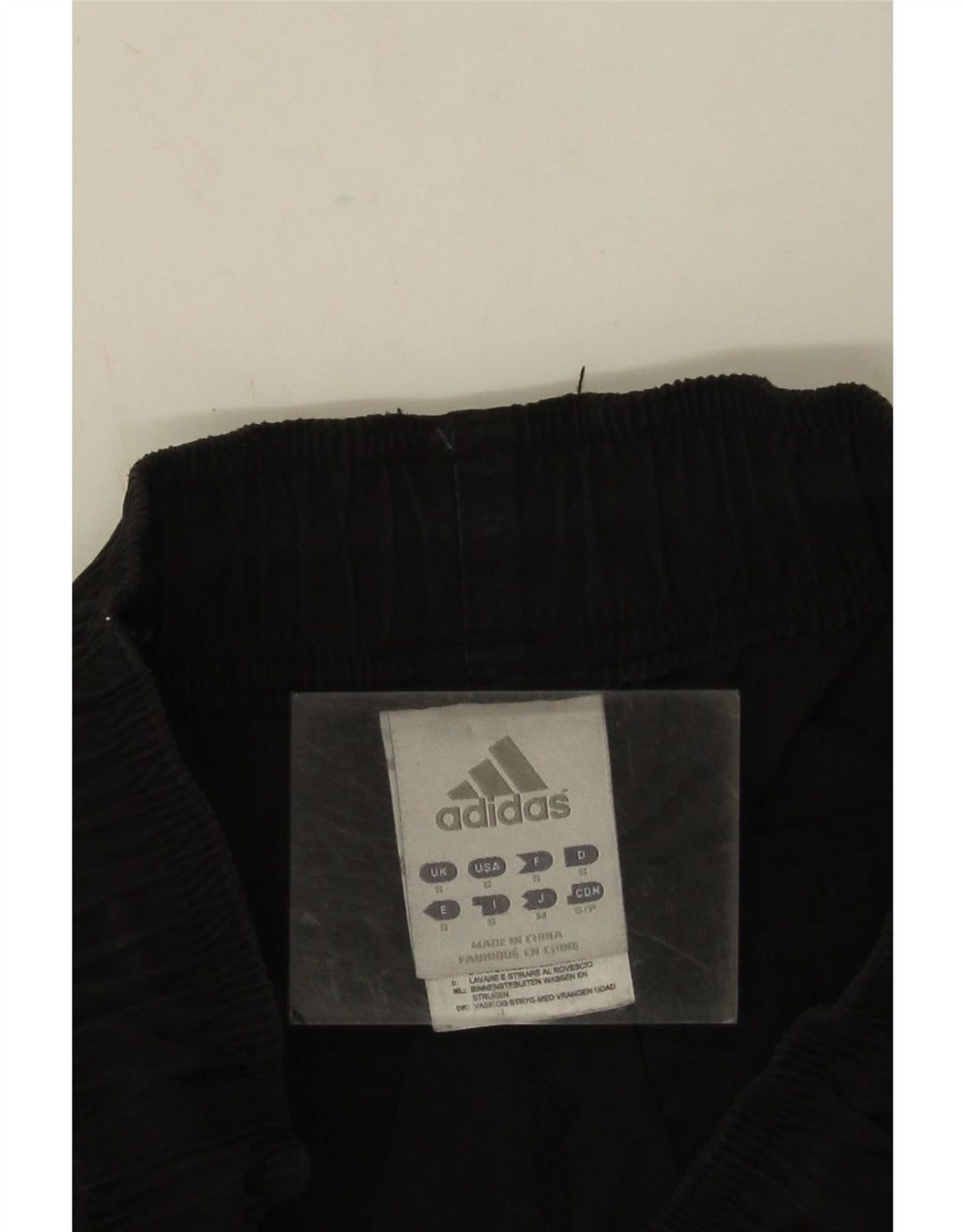 Calça cargo reta masculina Adidas pequena W28 L32 poliéster preto