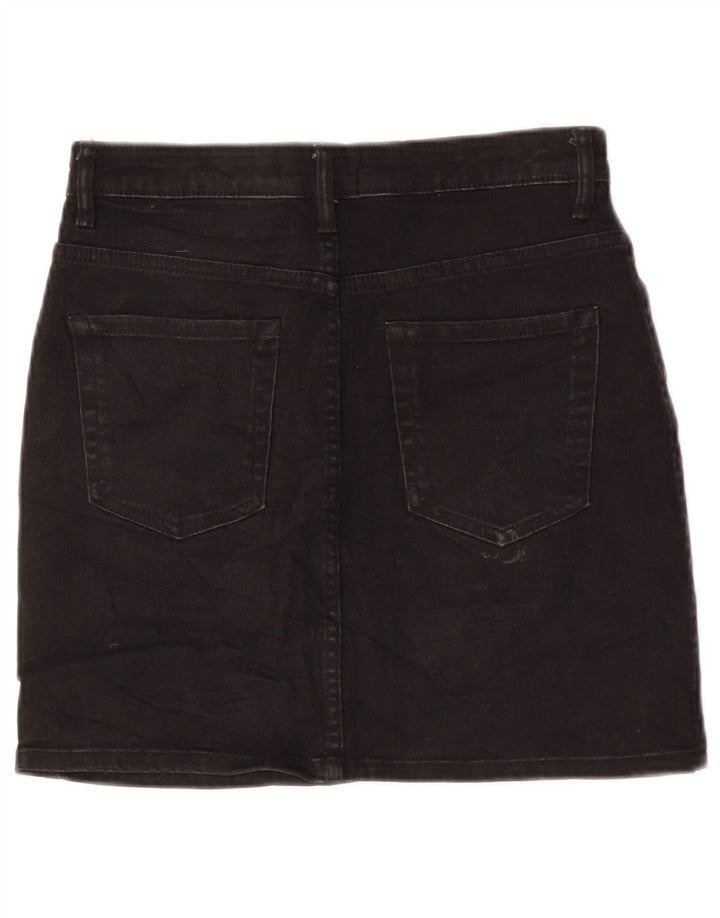 Zara Womens Mini Denim Skirt Medium W28  Black