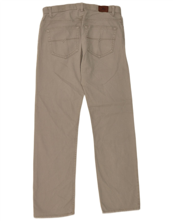 Calça jeans reta masculina Marks & Spencer Blue Harbor W34 L33 algodão cinza