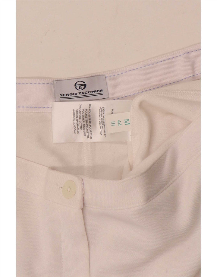 Shorts feminino Sergio Tacchini médio W30 poliéster branco
