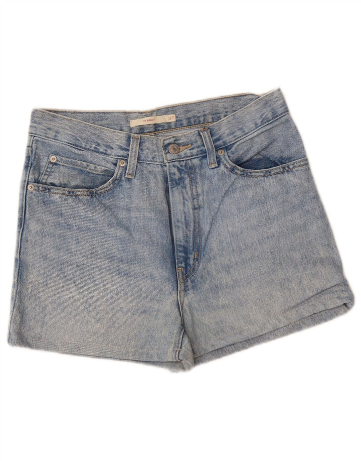 Shorts jeans baggy feminino LEVI'S W27 pequeno algodão azul