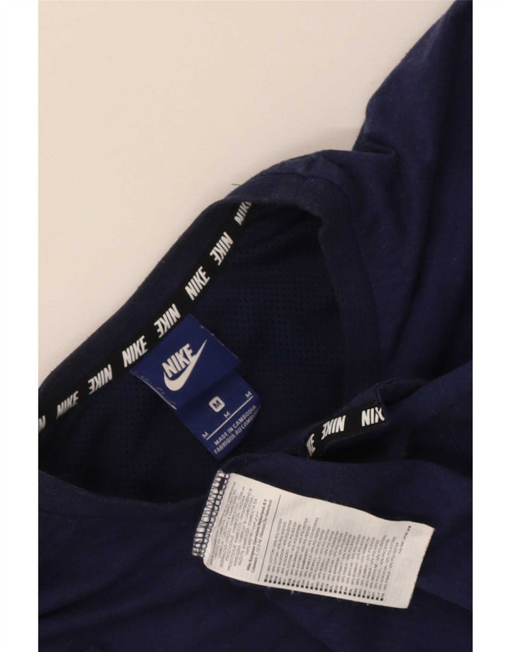 Camiseta masculina Nike Top médio algodão azul marinho