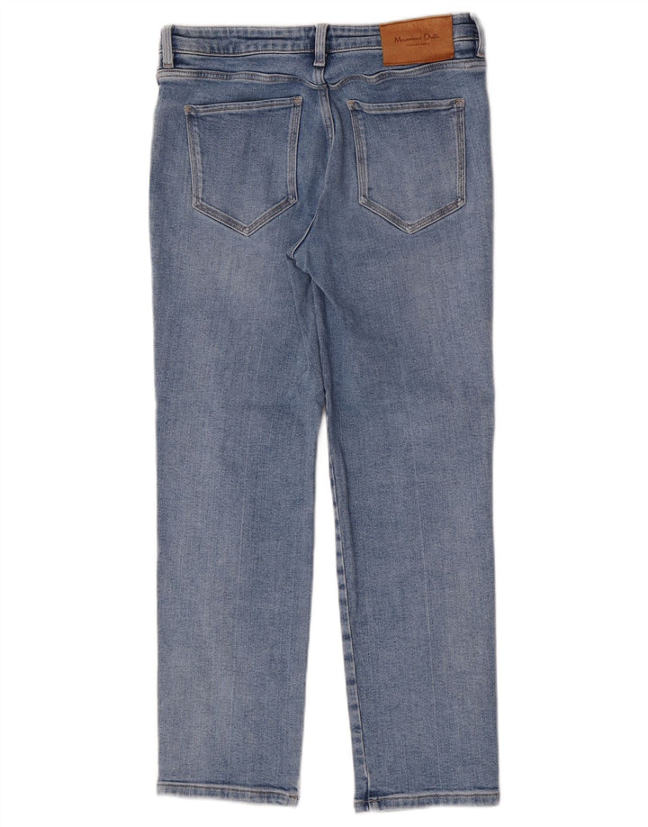 Jeans retos femininos Massimo Dutti EU 38 pequeno W28 L27 azul