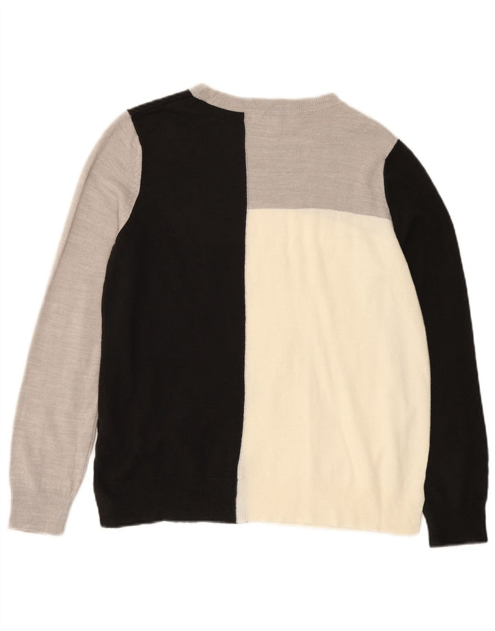Suéter feminino Marks & Spencer com gola canoa Reino Unido 10 pequeno cinza