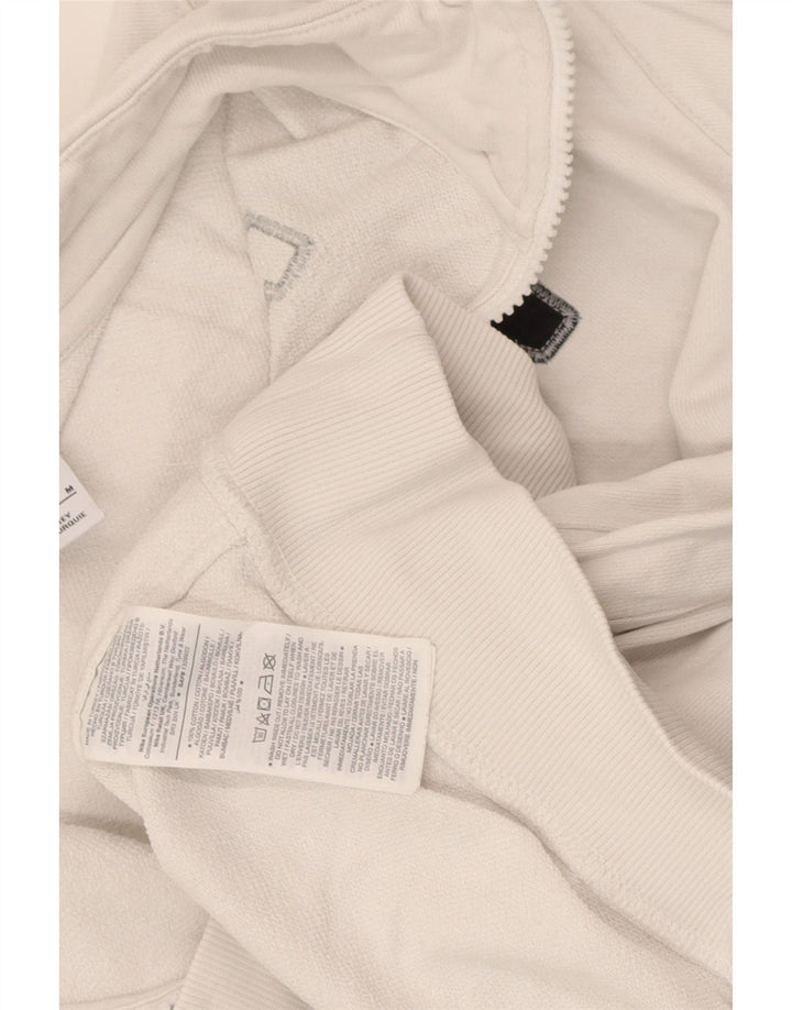 Moletom feminino Nike com zíper e gola alta UK 14 algodão branco médio