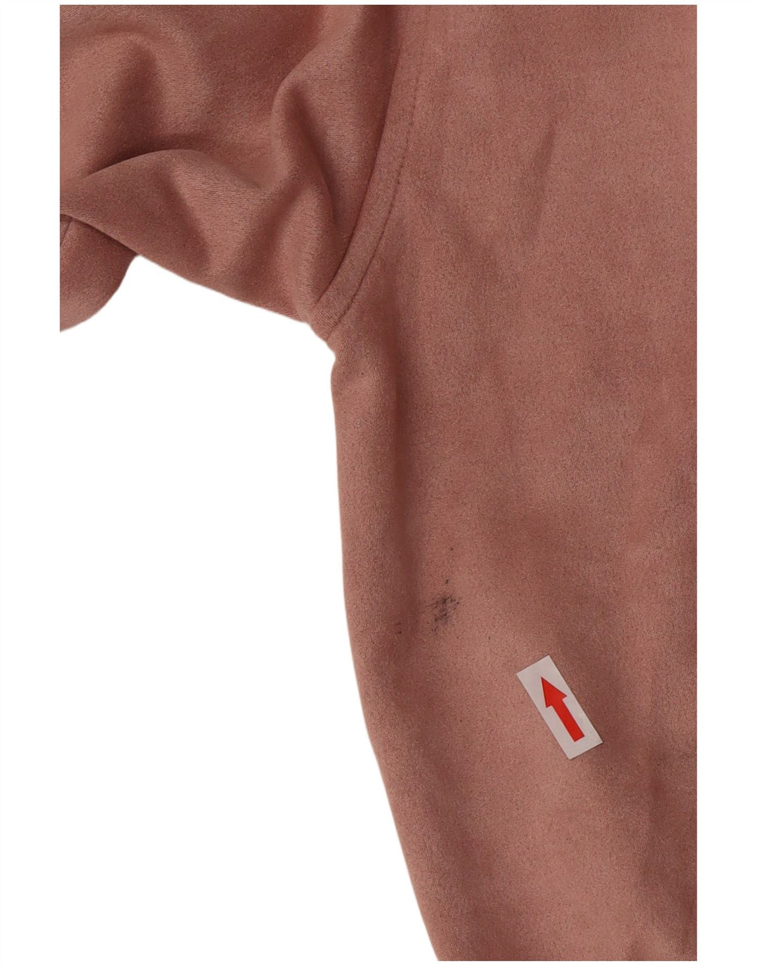 Zara Suéter feminino com capuz e gola com zíper Reino Unido 14 poliéster rosa médio