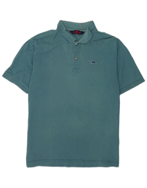Camisa polo masculina Kappa grande algodão azul