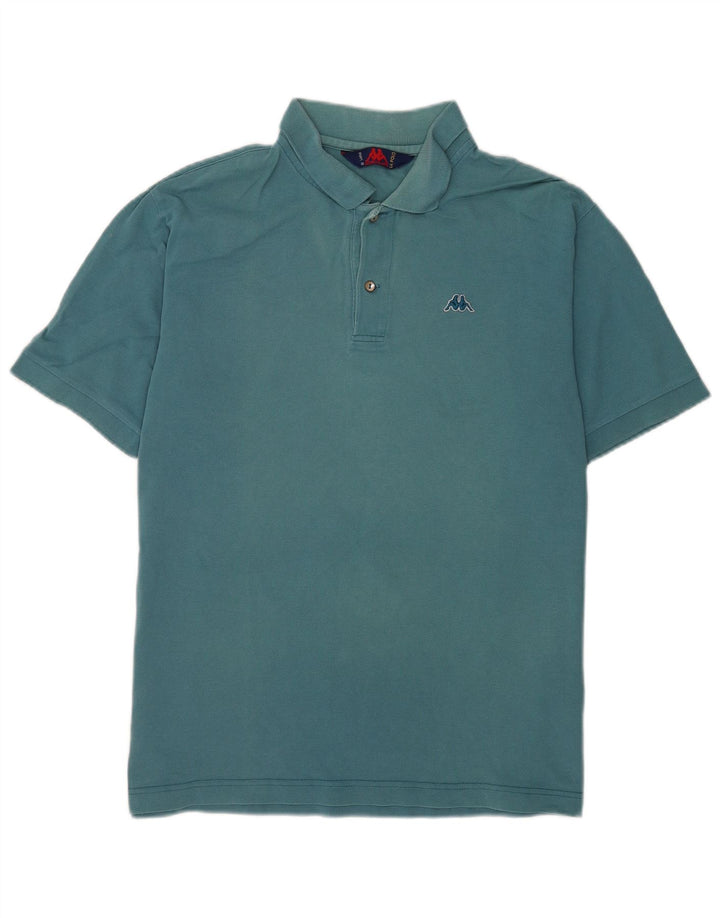 Camisa polo masculina Kappa grande algodão azul
