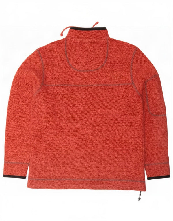 Weird Fish Mens moletom com zíper e gola alta algodão manchado vermelho grande