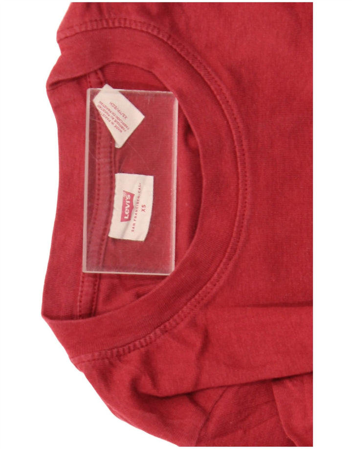 Top cropped feminino Levi's manga comprida UK 4 XS vermelho