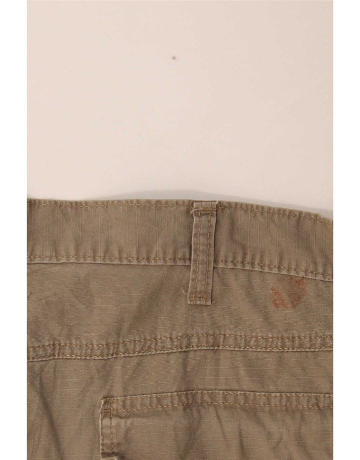 Shorts cargo masculino Wrangler W36 grande algodão cáqui