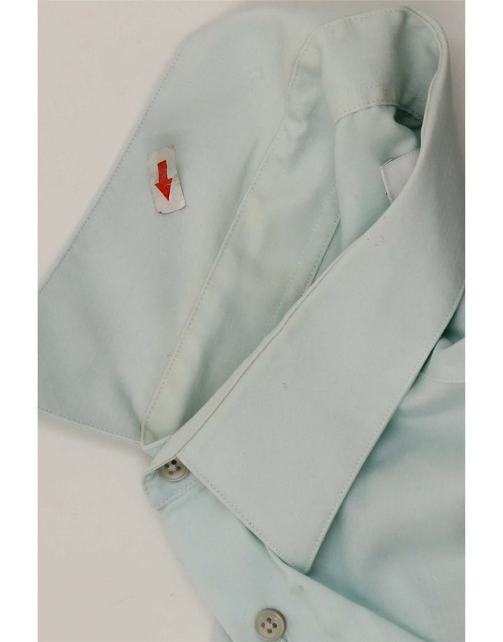 Camisa masculina Calvin Klein Slim Fit tamanho 16 grande algodão azul