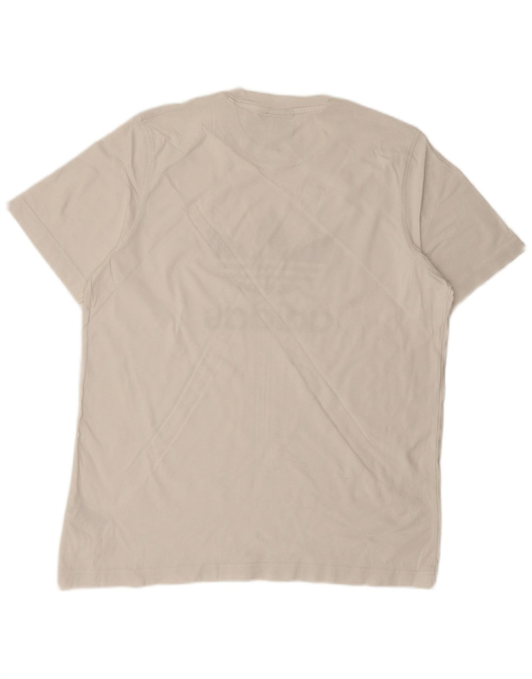 ADIDAS Mens Graphic T-Shirt Top Grande Algodão Branco