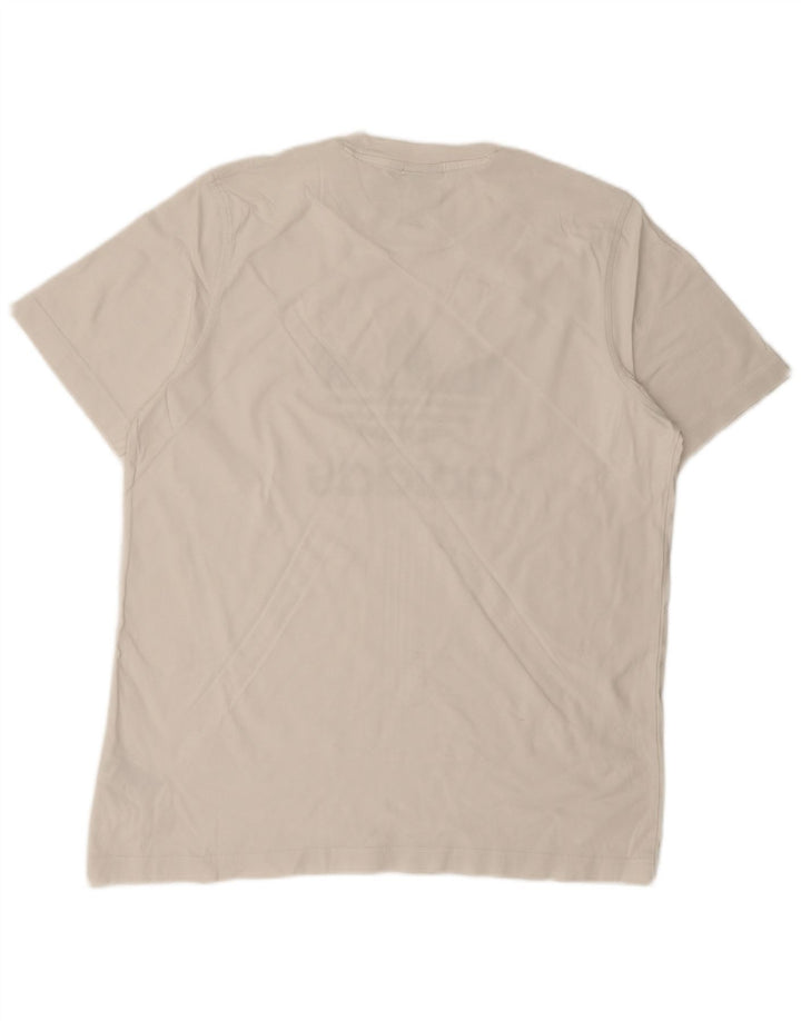 ADIDAS Mens Graphic T-Shirt Top Grande Algodão Branco