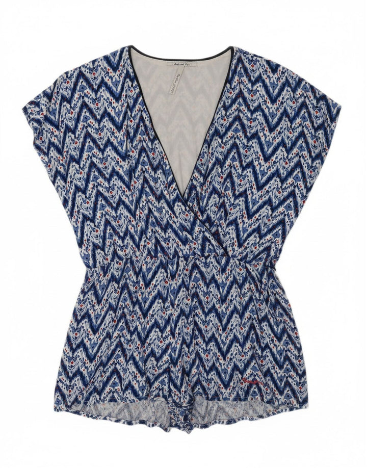 Macacão feminino PEPE JEANS UK 16 grande azul Chevron