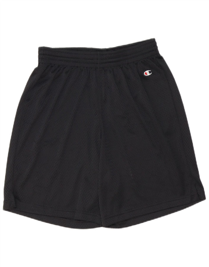 Shorts esportivos masculinos Champion médio preto poliéster esportivo