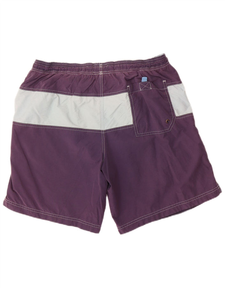Shorts de natação masculino Marks & Spencer Blue Harbor grande bloco colorido roxo