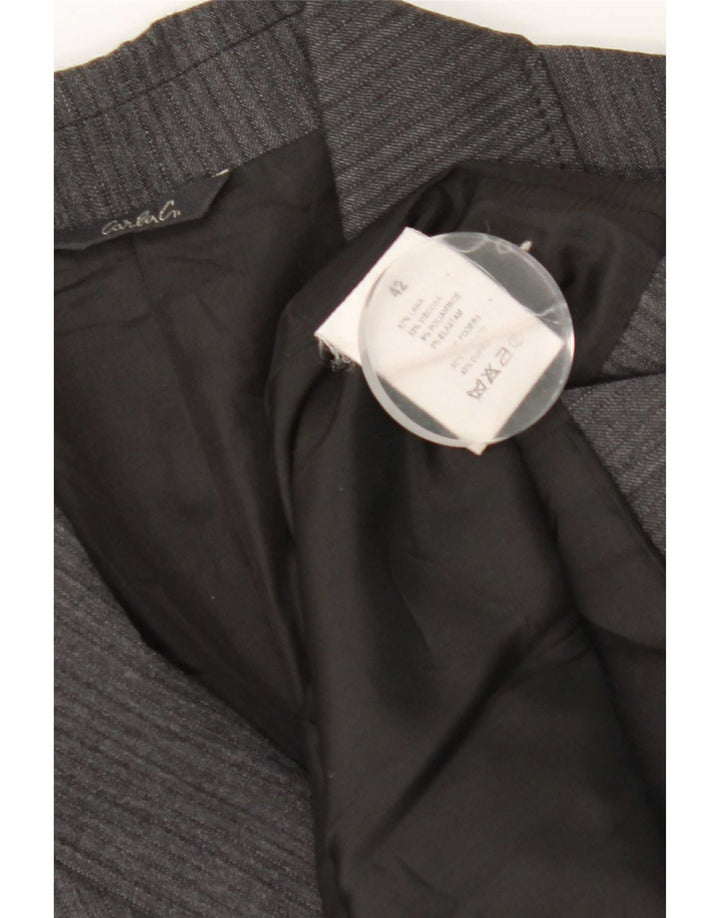 Jaqueta blazer feminina vintage com 2 botões IT 42 lã cinza médio
