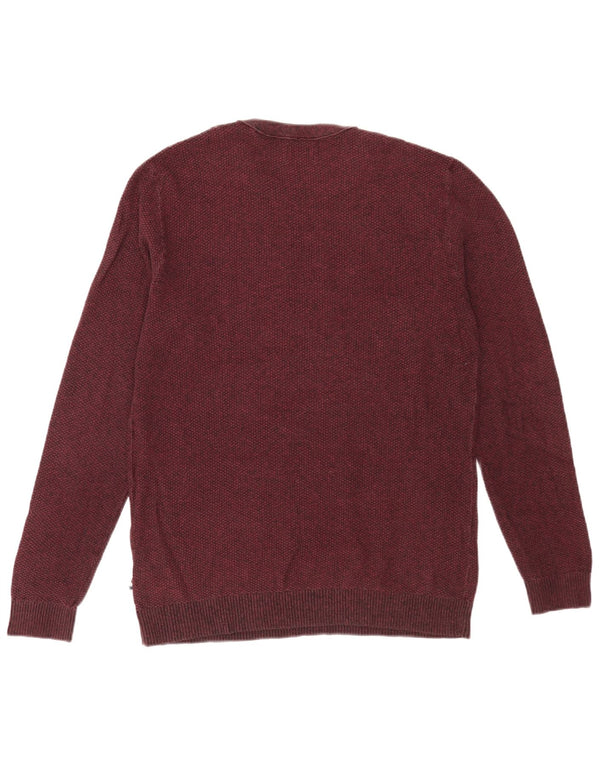 Suéter masculino Jack & Jones com gola redonda, grande algodão cor de vinho