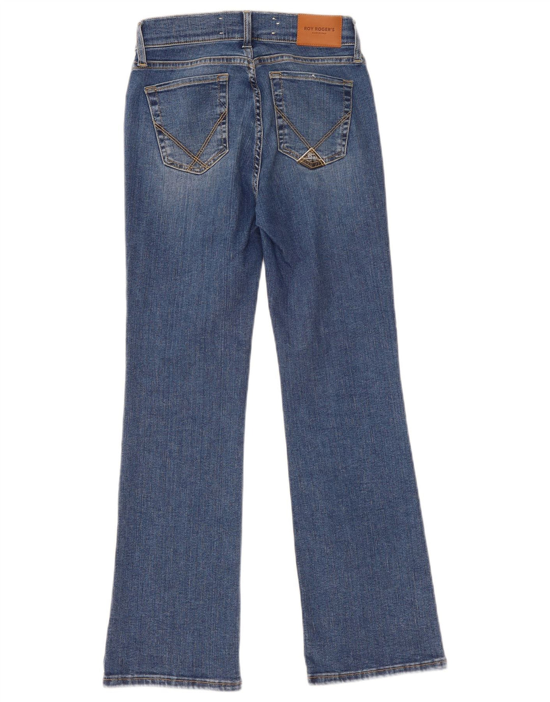 Calça jeans feminina Roy Rogers Bootcut W26 L27 algodão azul