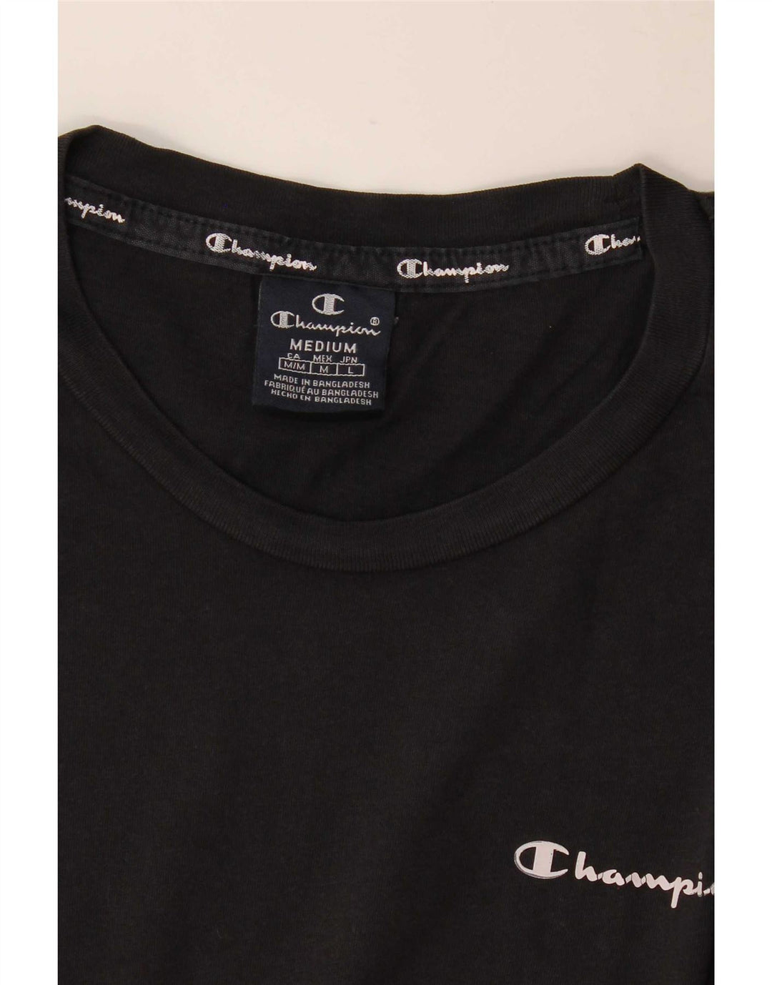 Camiseta masculina Champion Top Médio Preto
