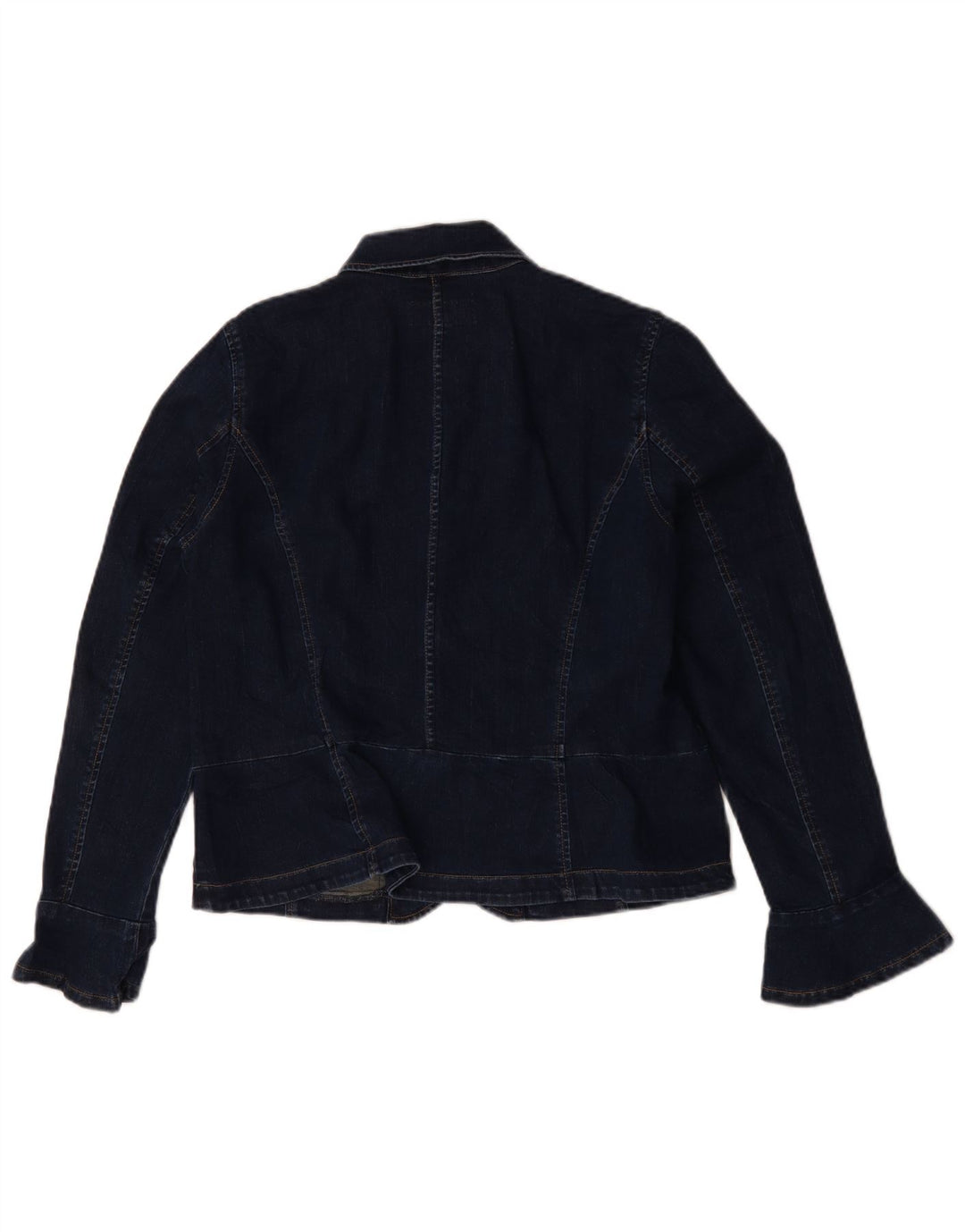 Jaqueta jeans feminina Ralph Lauren EUA 14 XL algodão azul marinho