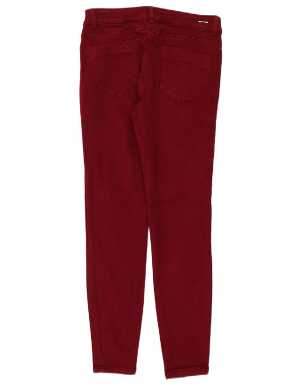 Zara Jeans Skinny Feminino EU 38 Pequeno W28 L27 Borgonha