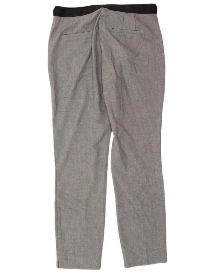 Calça Chino Cônica Feminina Zara Médio W30 L28 Poliéster Xadrez Cinza