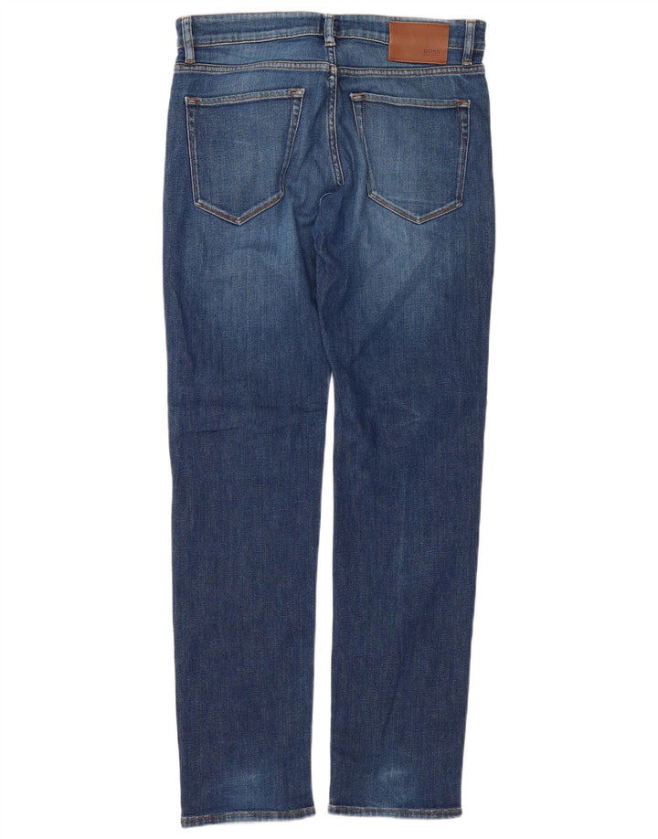 Hugo Boss Masculino Slim Jeans W31 L32 Azul Algodão