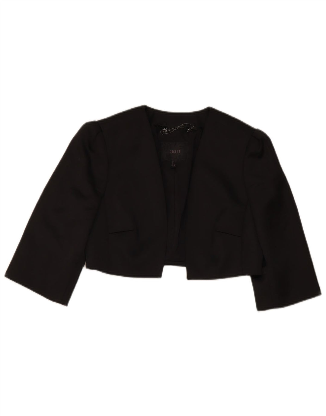 Jaqueta Bolero feminina de manga 3/4 da Coast Reino Unido 8 poliéster preto pequeno