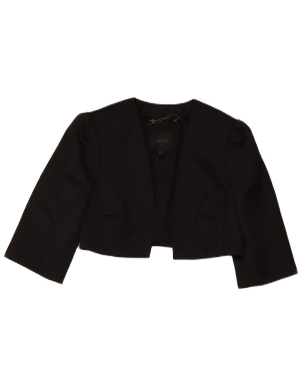 Jaqueta Bolero feminina de manga 3/4 da Coast Reino Unido 8 poliéster preto pequeno