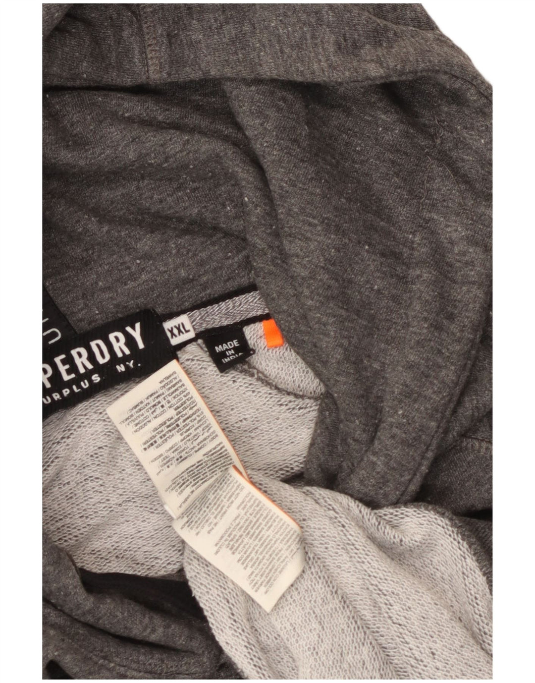 Suéter Superdry masculino com capuz gráfico 2XL cinza poliéster