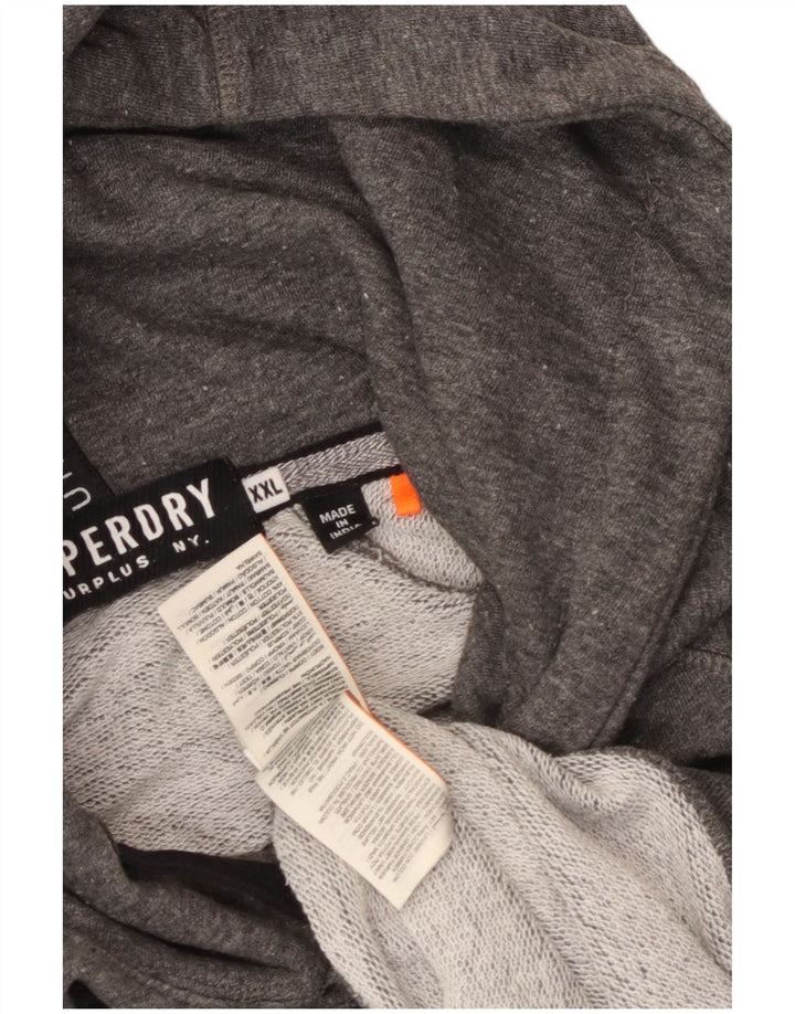 Suéter Superdry masculino com capuz gráfico 2XL cinza poliéster