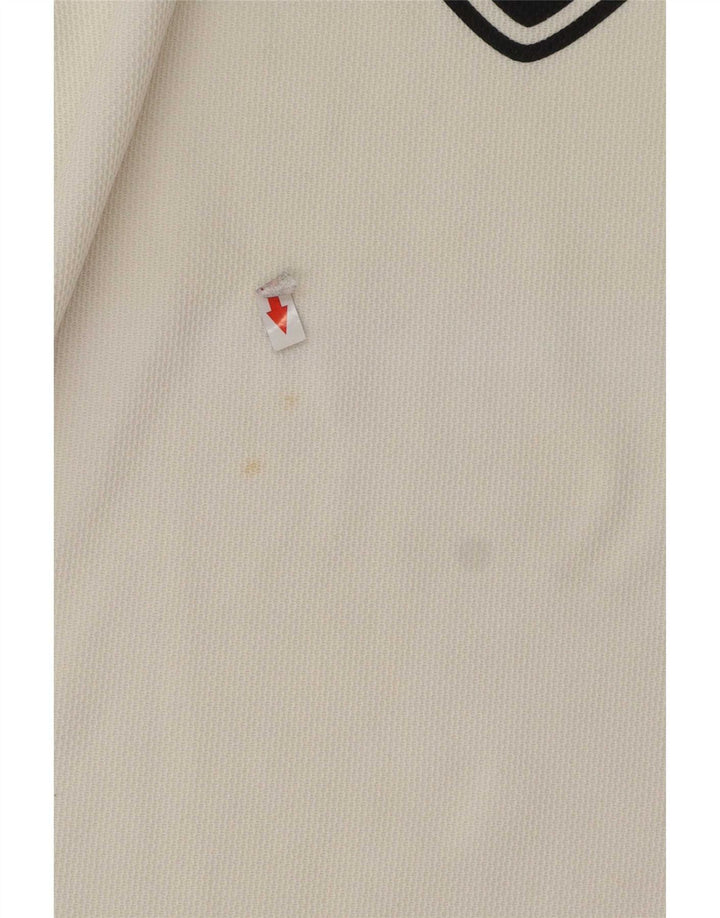 Camiseta Nike masculina gráfica Top UK 36/38 pequena listrada branca de poliéster