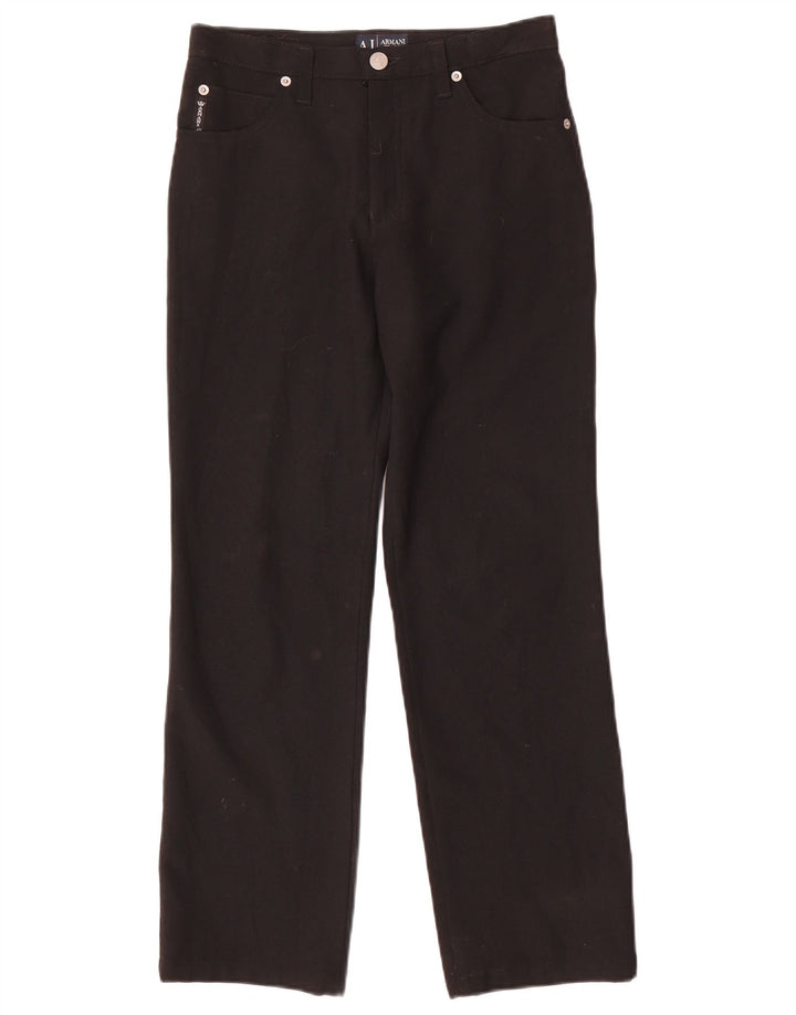 Calça feminina reta casual Armani W27 L27 preta