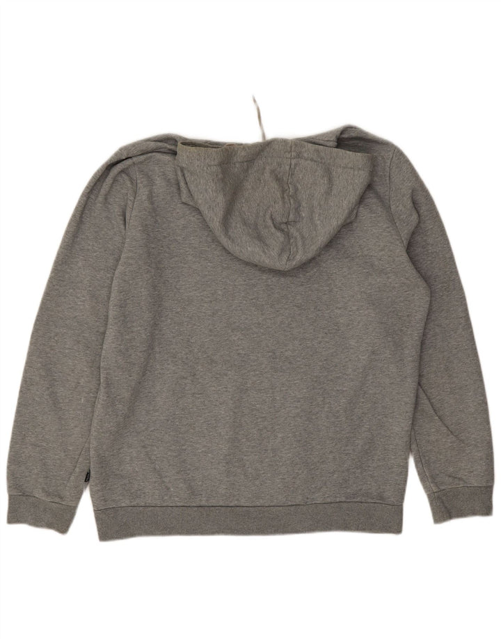 Puma Mens Graphic Hoodie Jumper Médio Algodão Cinza