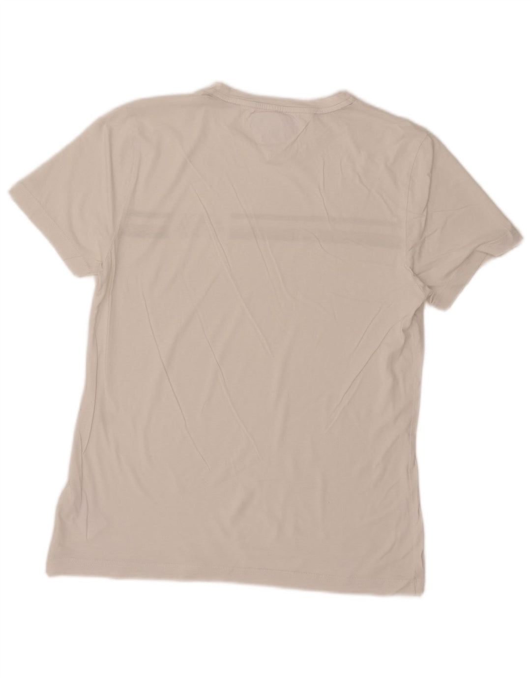 Tommy Hilfiger Camiseta masculina grande de algodão listrado branco
