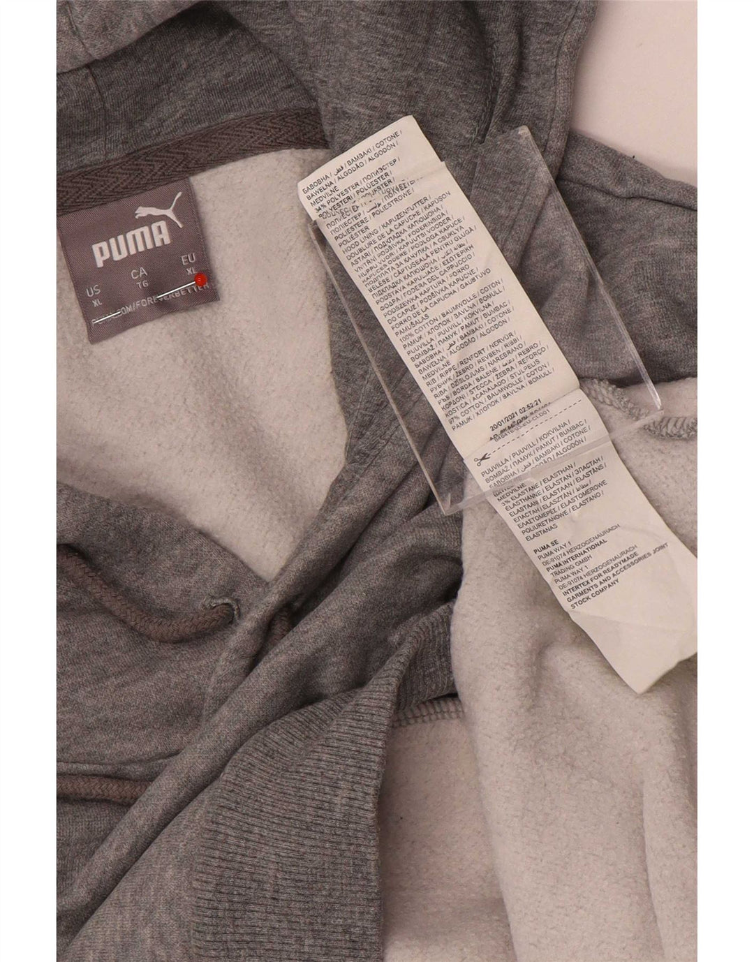 Puma Mens Regular Fit Hoodie Jumper XL Cinza Poliéster