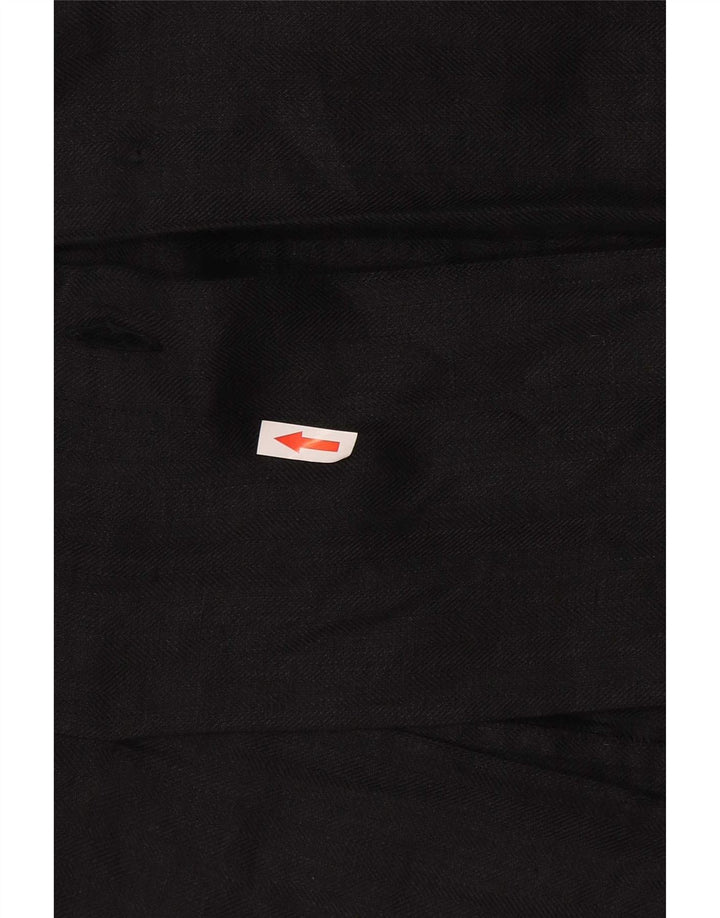 Vestido camisa feminino vintage sem mangas IT 42 espinha de peixe preto médio