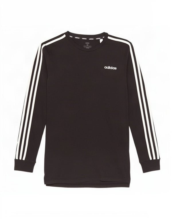 Adidas Mens Top Manga Longa Médio Algodão Preto