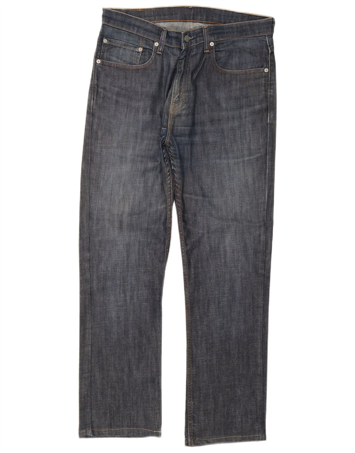 Calça jeans reta masculina Levi's W34 L34 azul marinho algodão