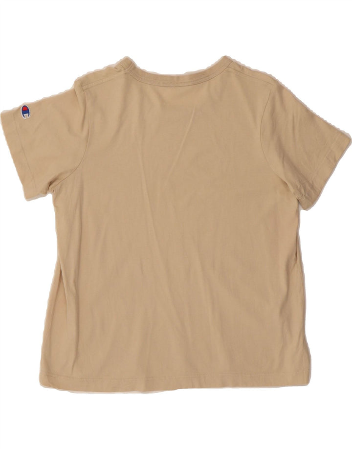 CHAMPION Girls Graphic T-Shirt Top 13-14 Years Beige Cotton Vintage Champion and Second-Hand Champion from Messina Hembry 